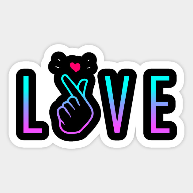 K Pop K Drama Korean Saranghae I Love You Finger Kpop Sticker Teepublic